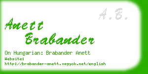 anett brabander business card